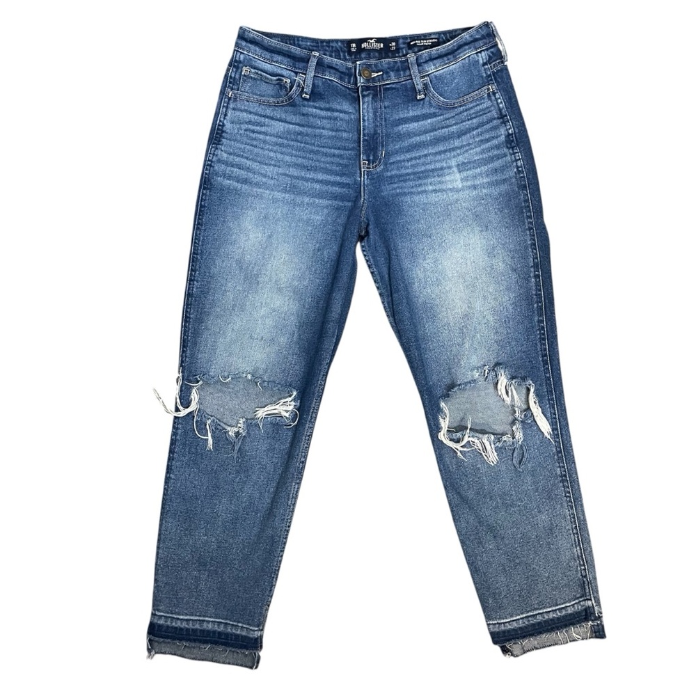 Hollister High-Rise Slim Straight Vintage Stretch Jeans distressed